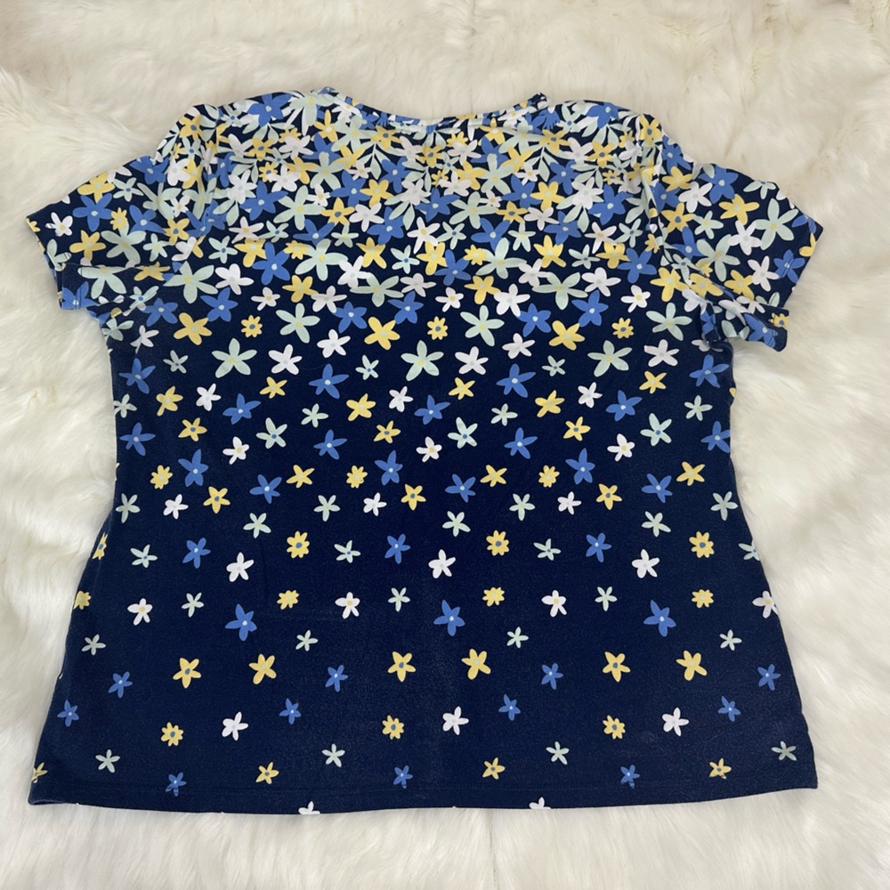 The Talbots Tee - Floral Cotton Short Sleeve Top